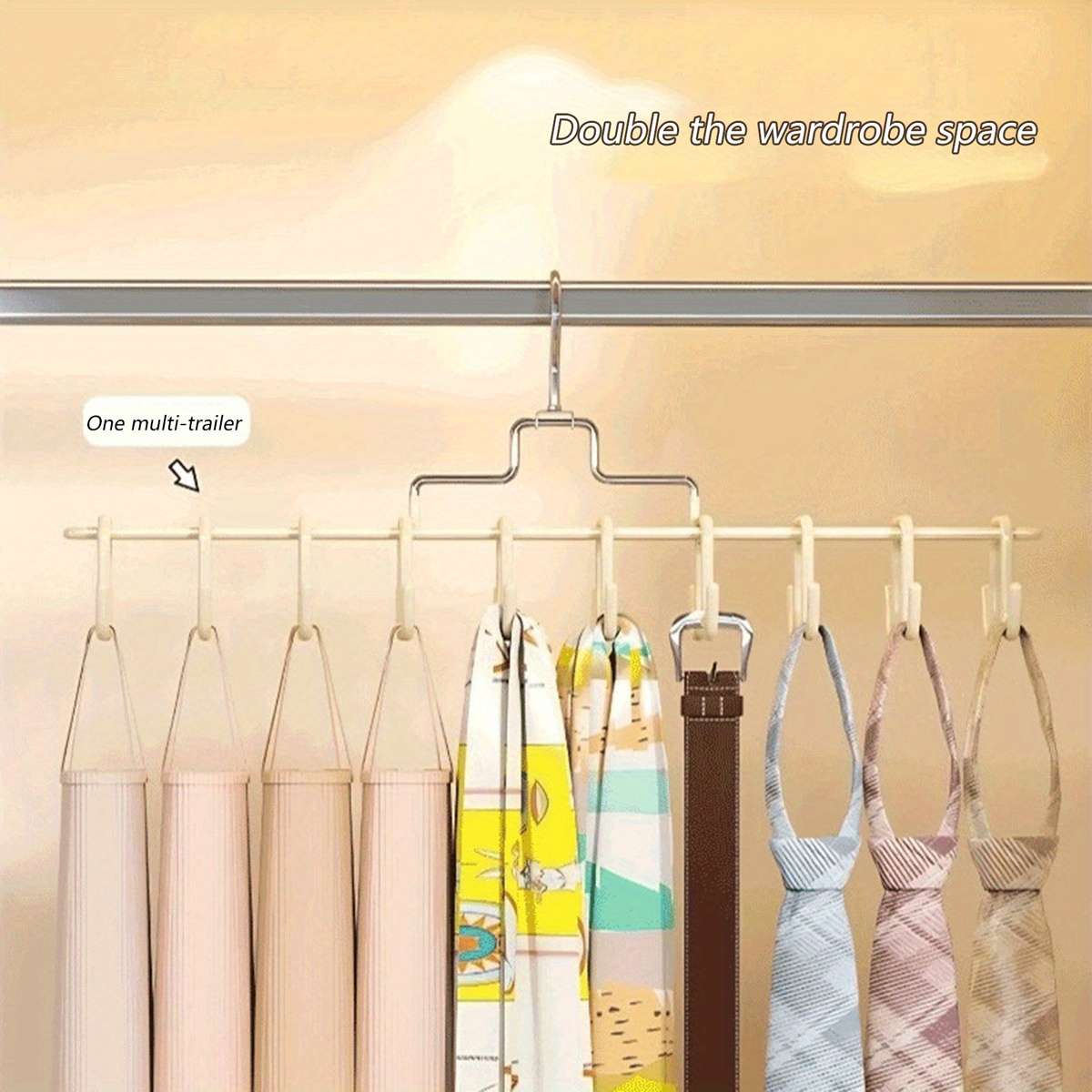 Clothes Rack Apricot2Pcs