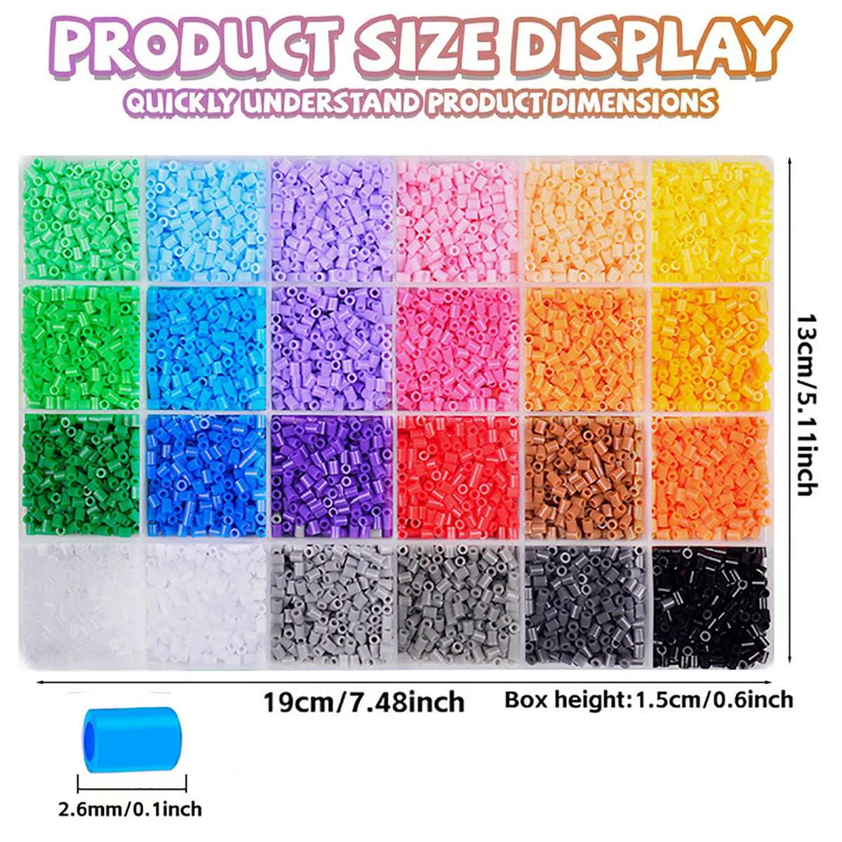 Perler Bead Set 4 Piece 2.6Mm Interlocking Beads With Accessories Set