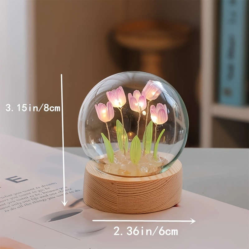 Desk Lamp Model 3 Pink Mini Tulips
