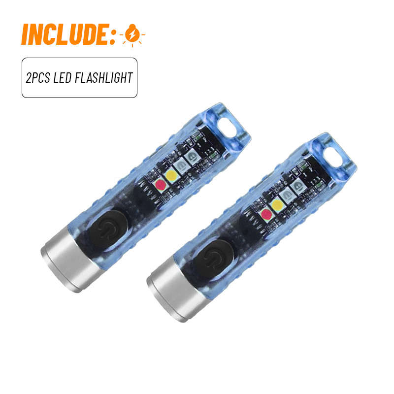 Keychain Ornament Items Flashlight Quantity2Pcs