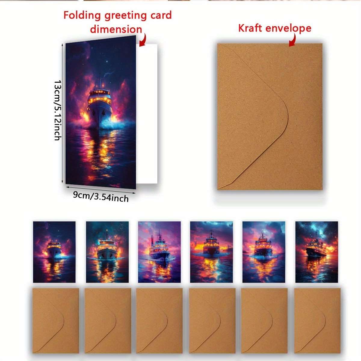 Greeting Cards Quantity 6Pcs