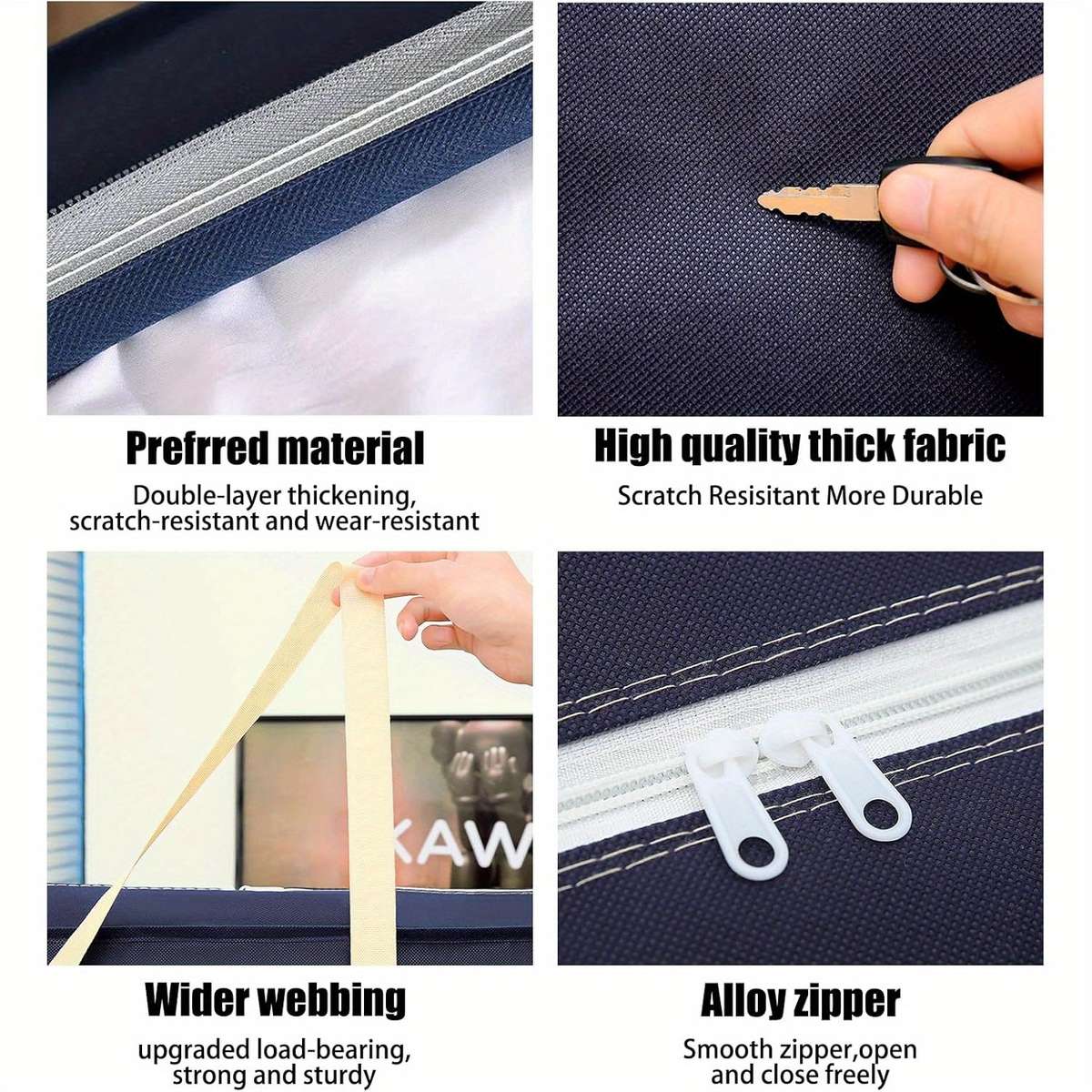 2Pcs Foldable Space Saving Packing Black 2Pcs
