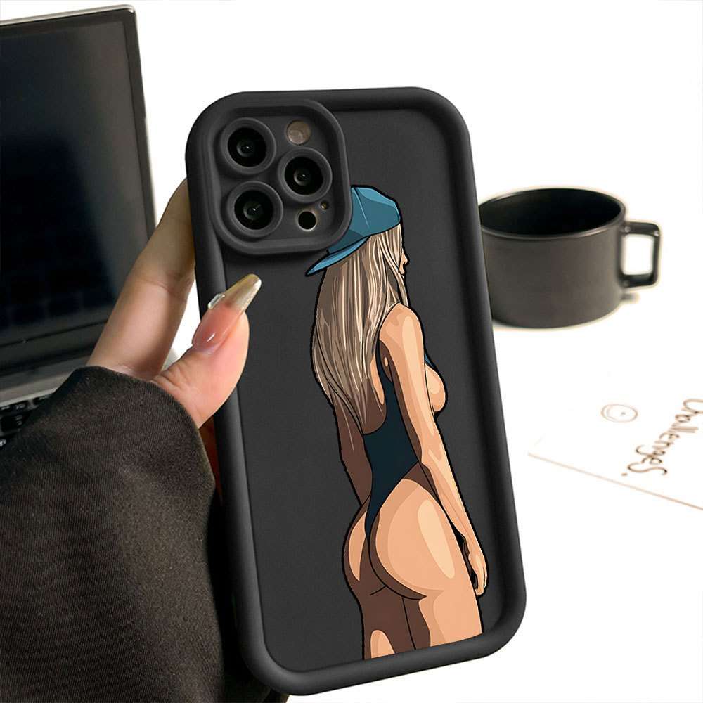 1Pc Black For iPhone 16 Plus Personalized Swimsuits Phone Case