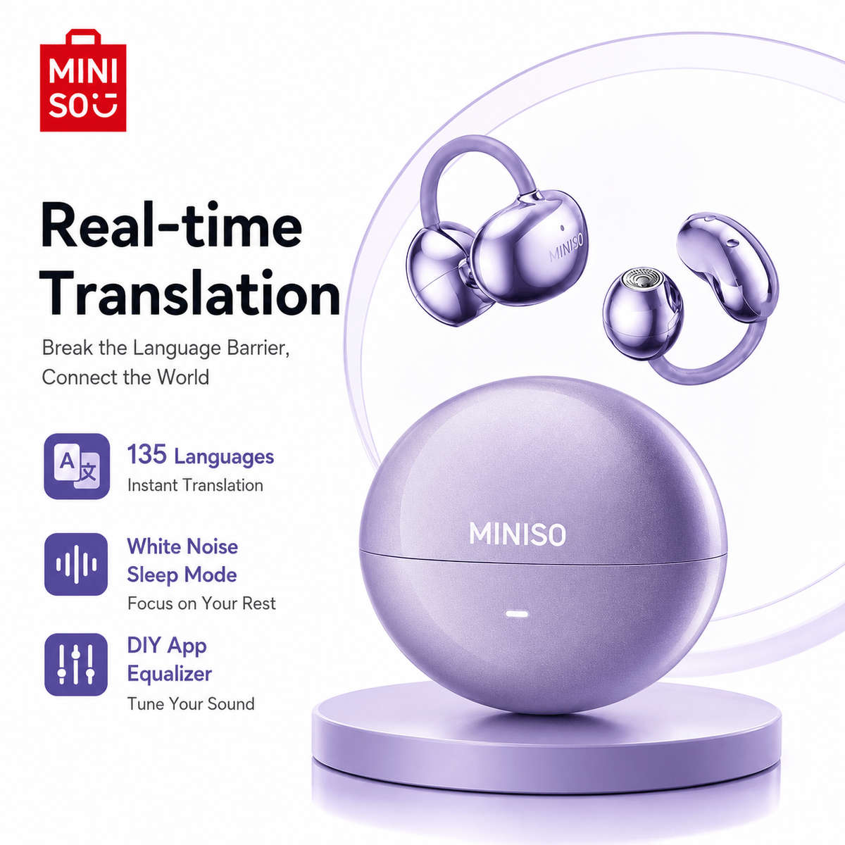 Headset Purple  Universal Translation Function