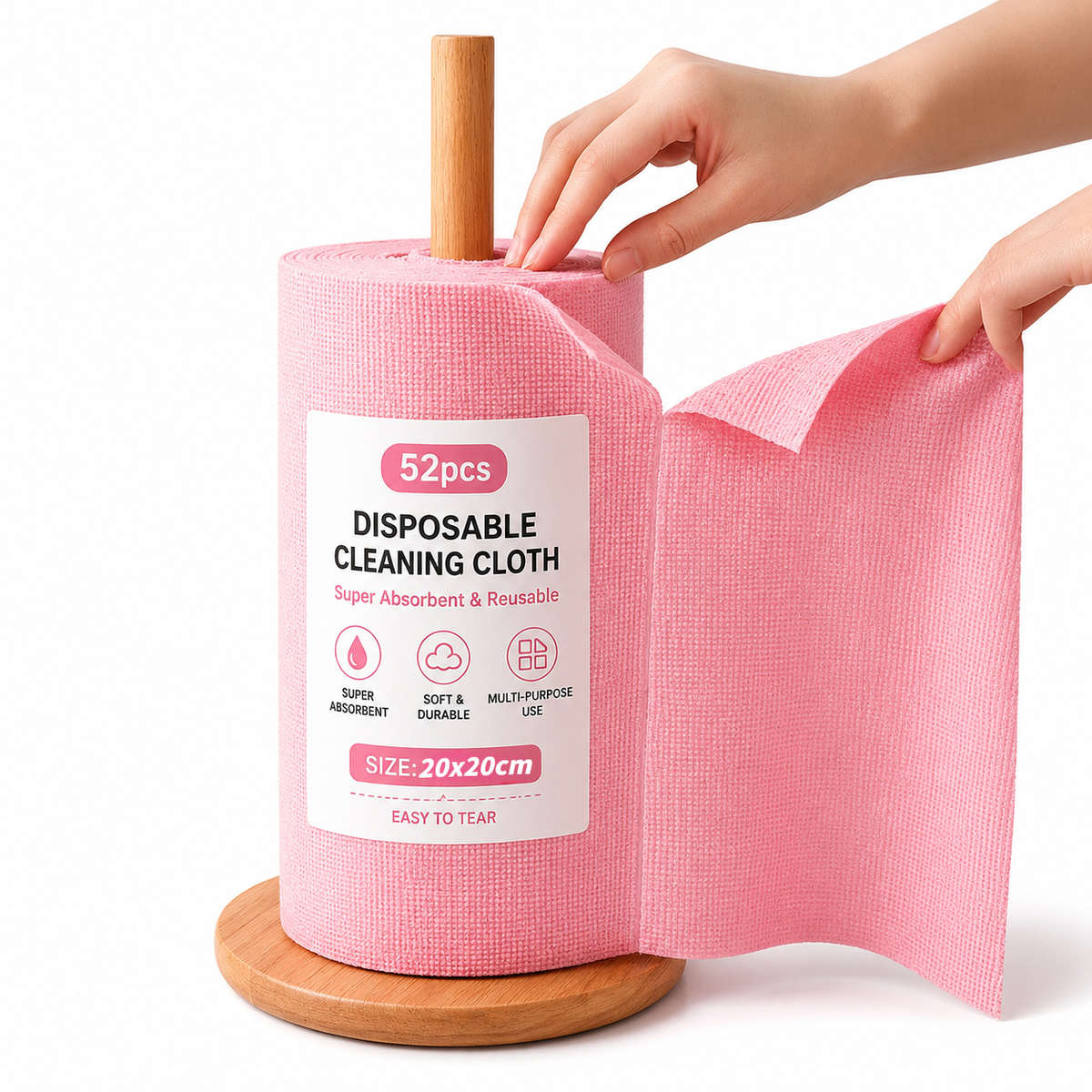 Rag Color Pink Color Quantity 1 Roll 52Pcs
