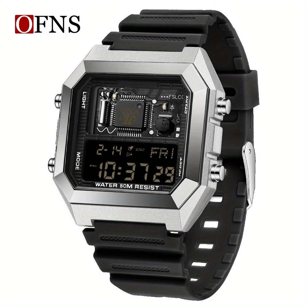 Classic Ofns Men Innovative Multifunctional Sports Watch With 5Atm Water