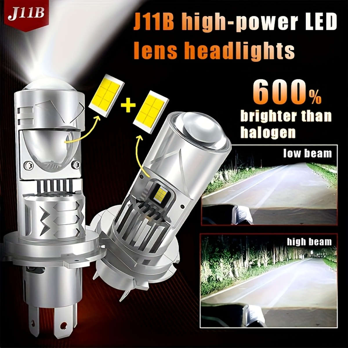 Car Lights Color 2Pcs H4