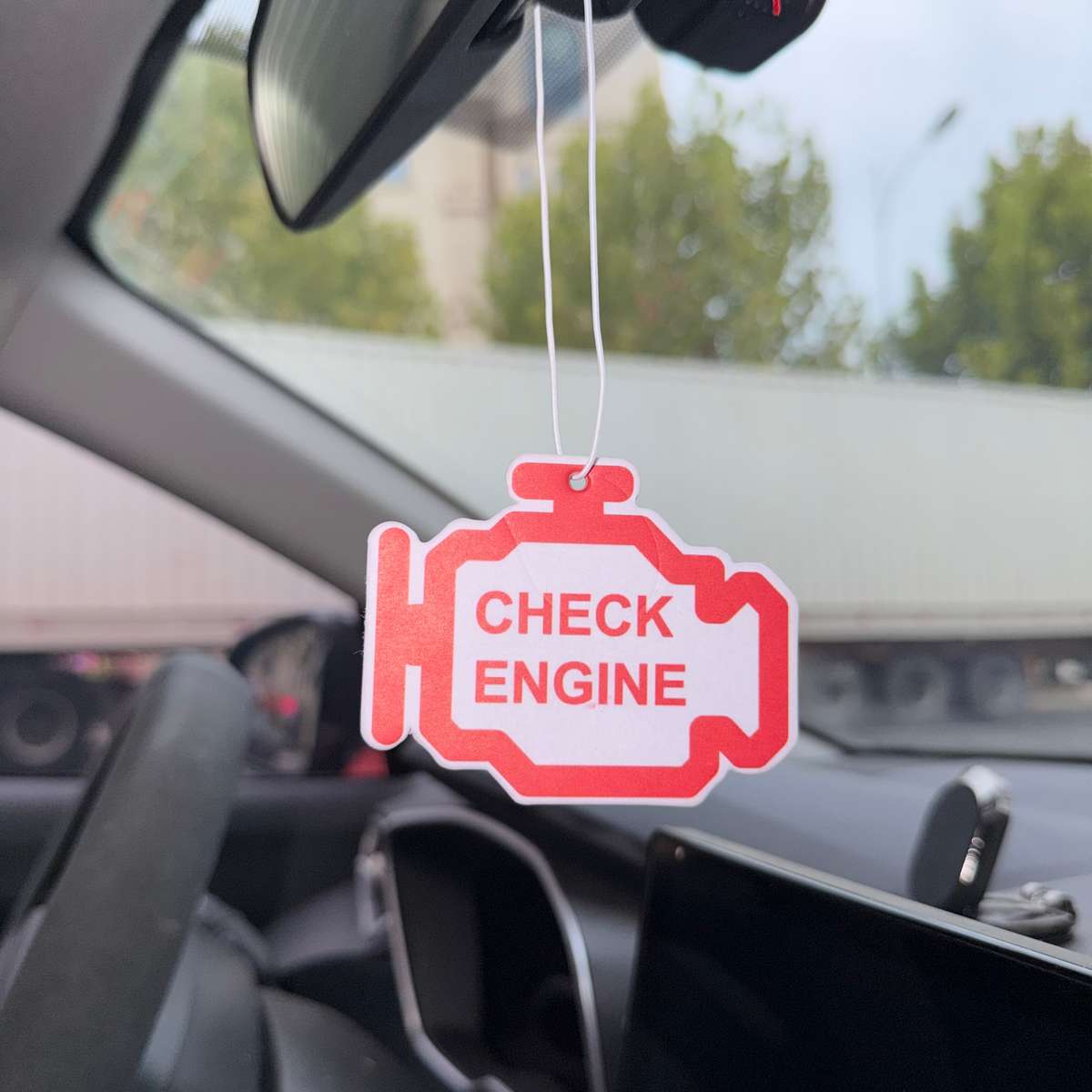 Car Interior Decor Color 'Check Engine' 3Pcs