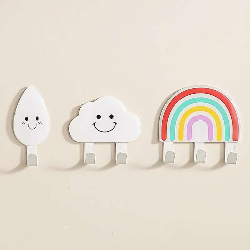 Creative Water Drop Cloud Traceless Coat Hanger Strong Items Rainbow 1pc