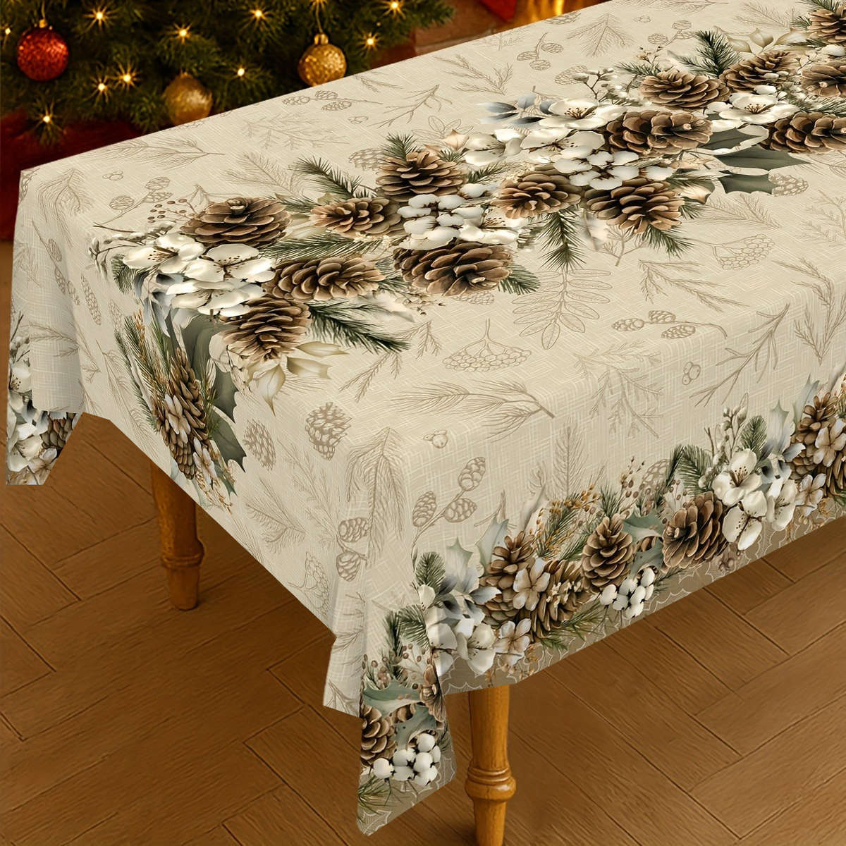 Christmas Tablecloth Size 100X150Cm