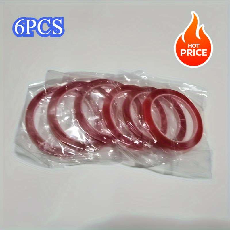 Doublesided Tape Color Red Size6 Pcs