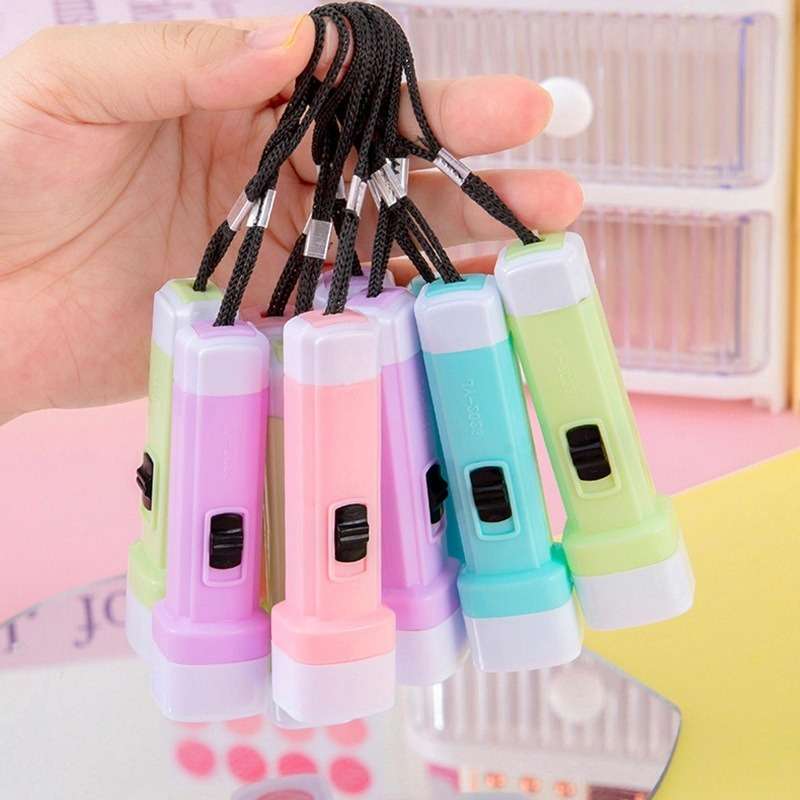 Durable 1Pc Macaron Flashlight Cute Portable Led Torch Professional Reliable