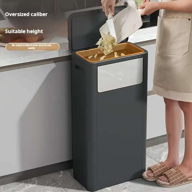 Garbage Can Color Black 25L Double Opening