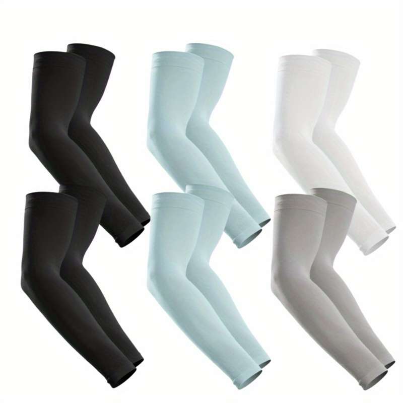 Sunscreen Sleeves Color 2 Black 2 Sky Blue White Gray
