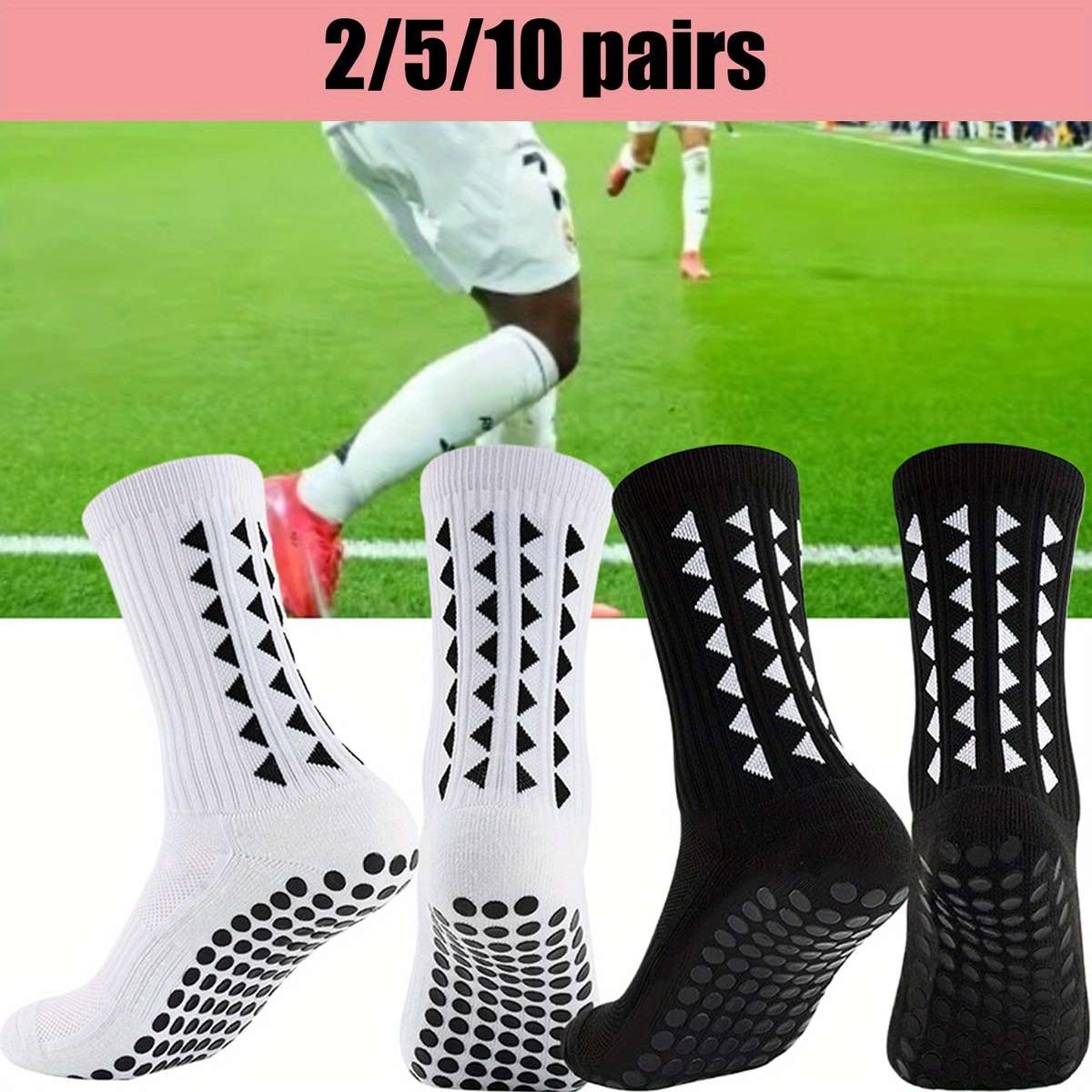 2 Pairs Of White One Size High Elastic Socks
