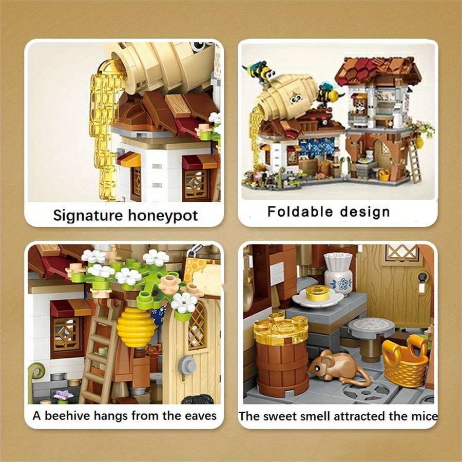 3D Building Model Puzzle Set Style Honeybee House