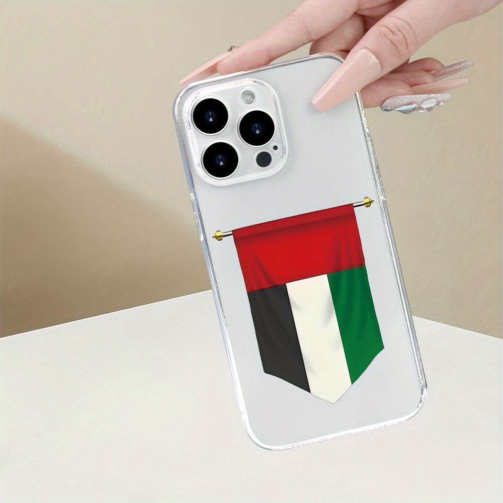 1Pc Transparent For iPhone 8 Plus United Arab Emirates Flag Phone Case