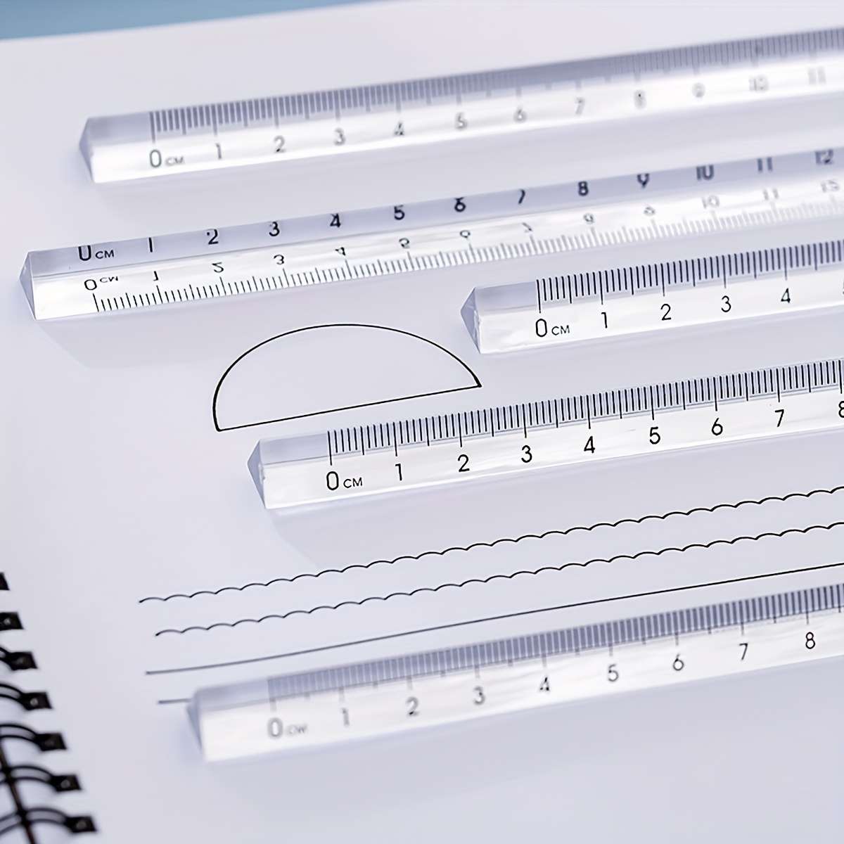 Ruler Model 1 Transparent Plastic Triangle Ruler15Cm