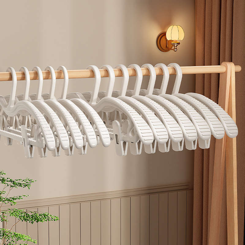 Clothes Rack Narrow Shoulder Blue With Trouser Clip Size 5Pcspack
