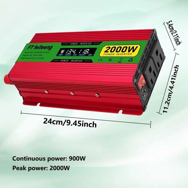 Inverter Model 2000W Itemsred Lcd 2Ac