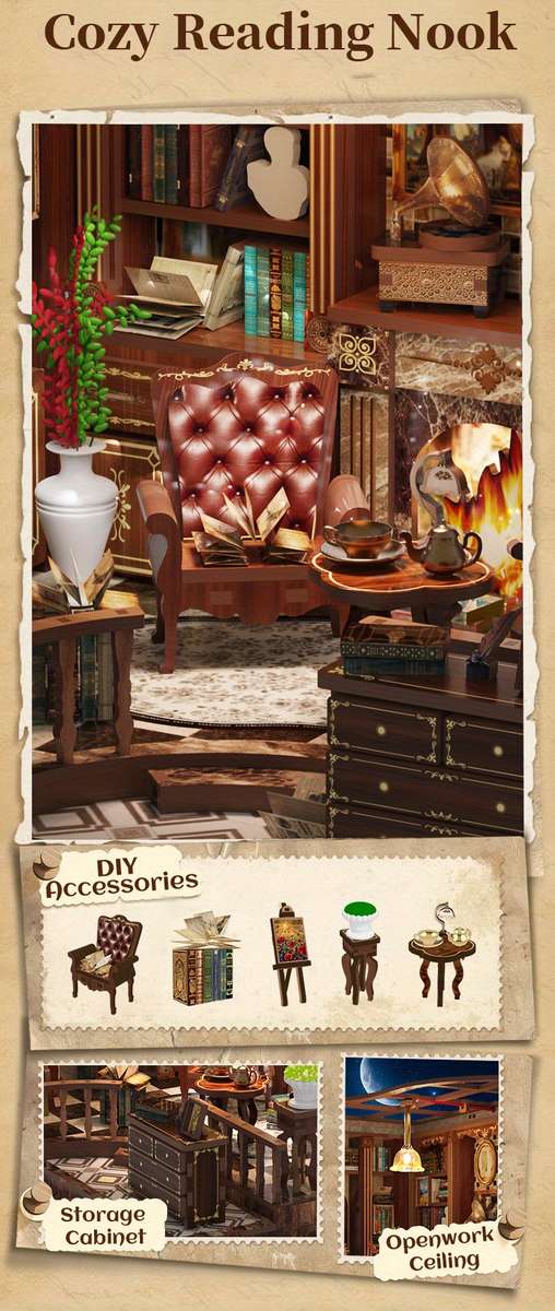 3D House Puzzle Model Model Left Bank Bookstore