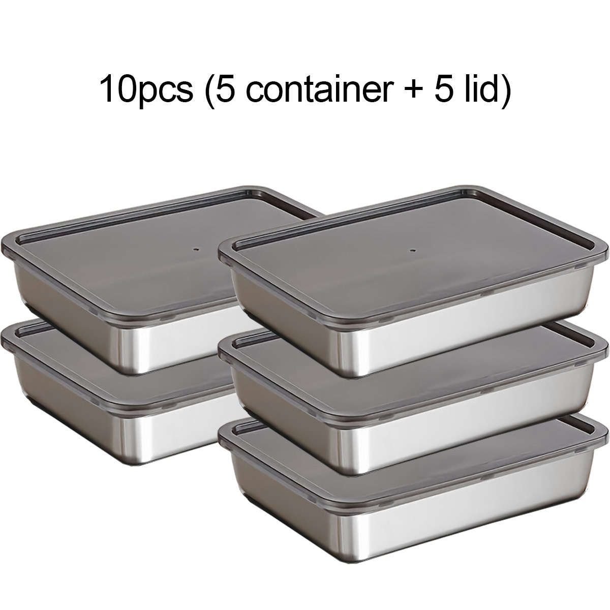 Antibacterial Box 10Pcs 5 Container5 Lid