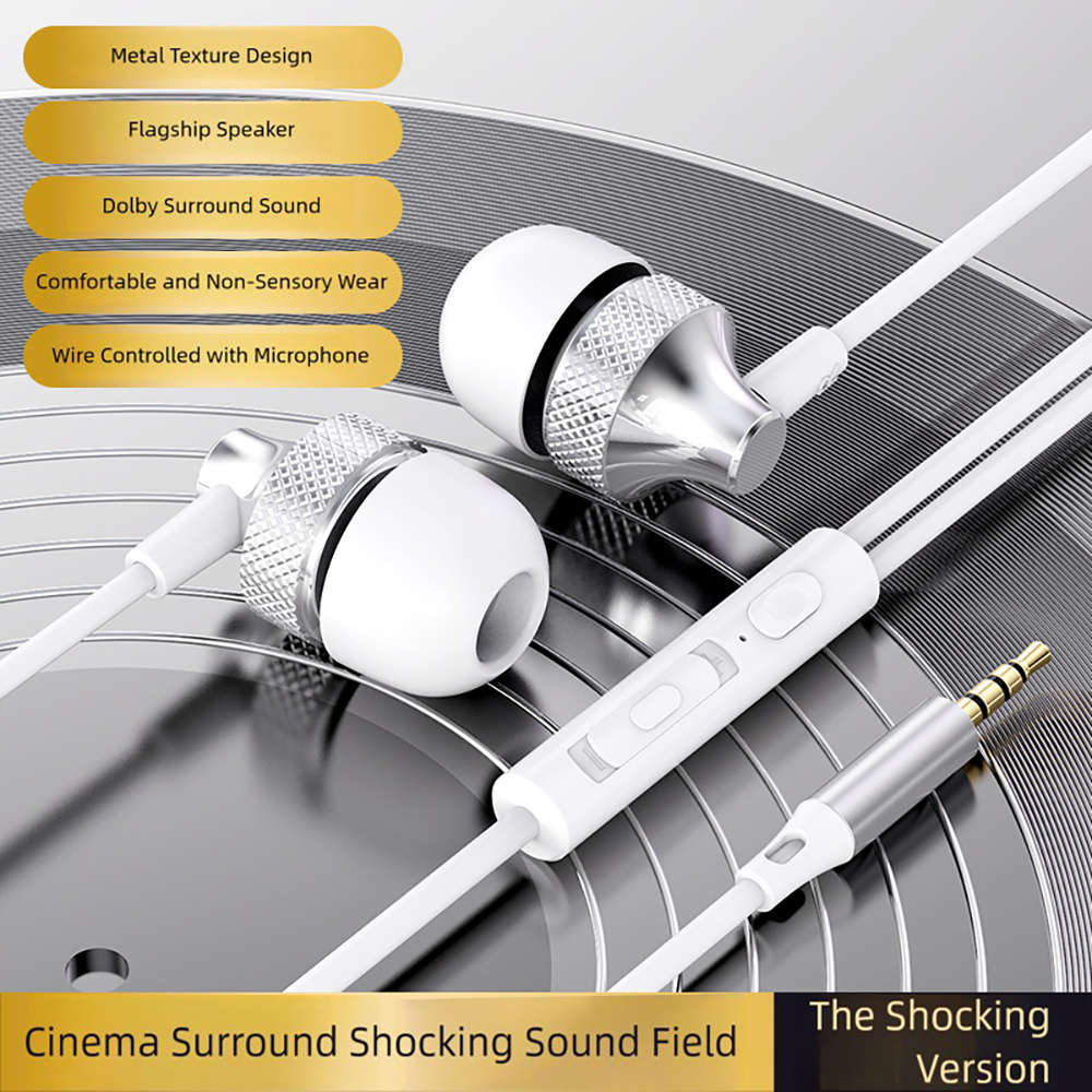 Wired Headphones Blue 3.5Mm
