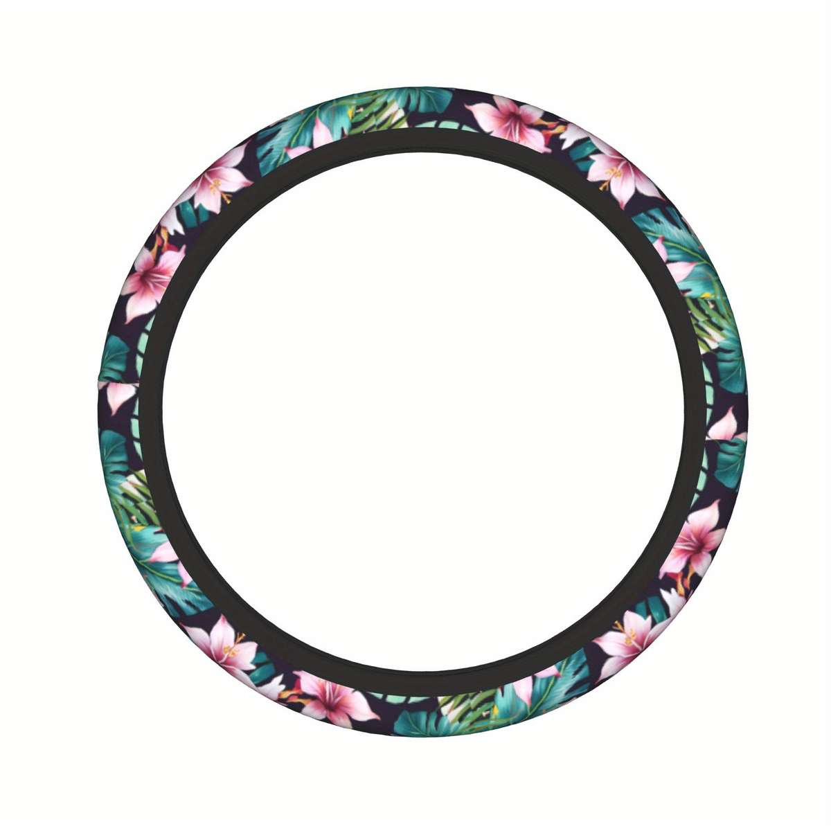 Car Steering Wheel Cover Black Size One Size