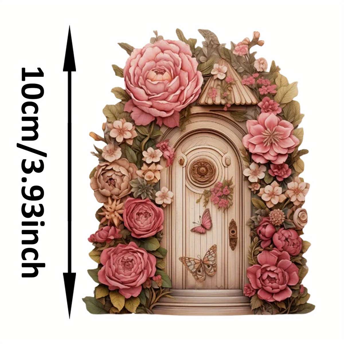 6Pcs Door Single Glossy Shape Forest Paper