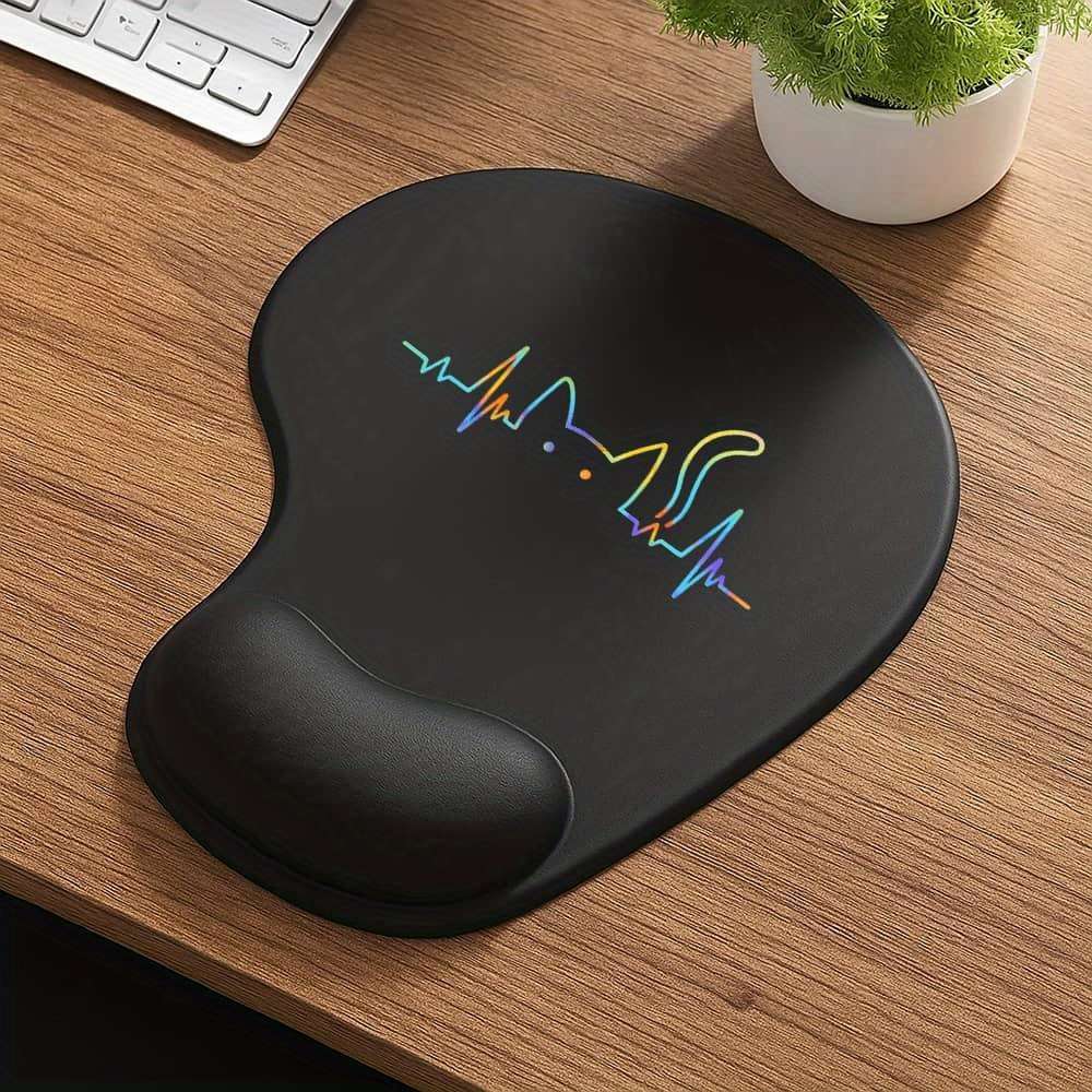 Professional EcoFriendly Heartbeat Mouse With Wrist Rest For Study Room Pink