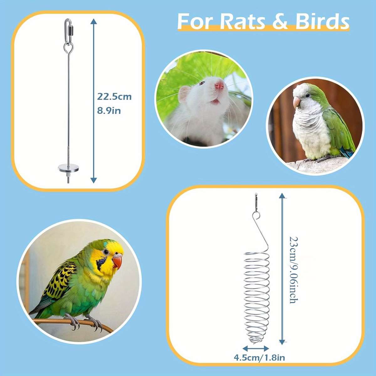 Pet Supplies Model 2Pcs  Feeding Cage  Add  Feeding Nails