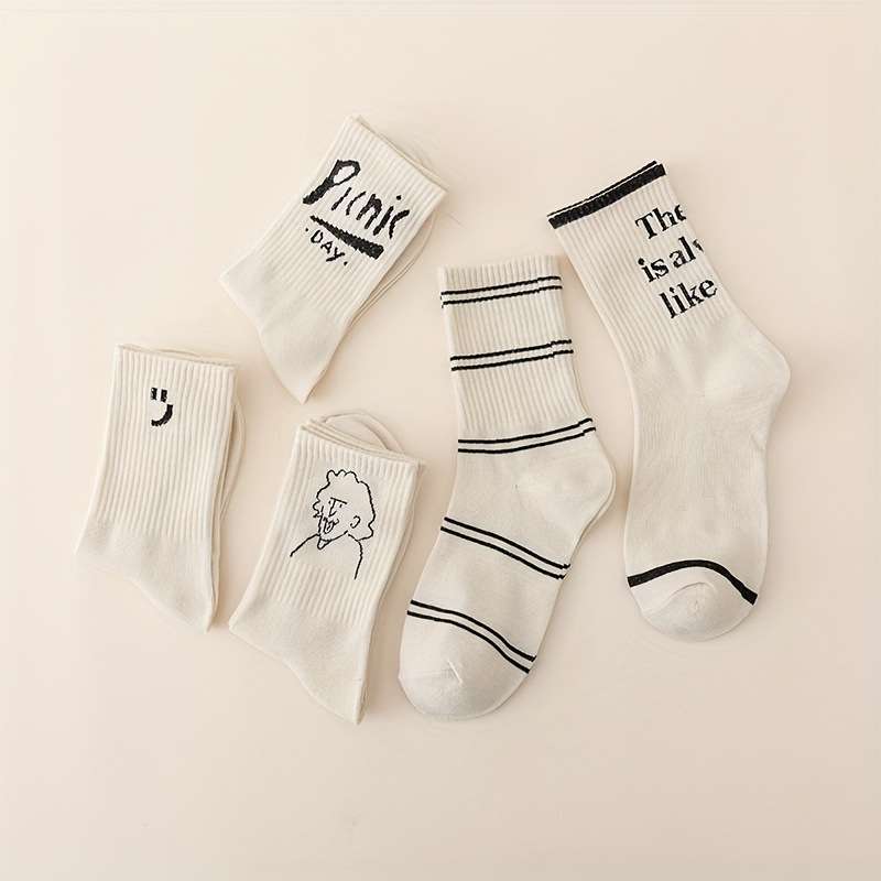 Women S Socks Color 5 Pairs To Mix And Match Size Onesize