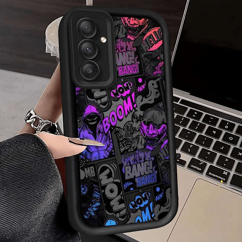 Phone Case Black Compatible Model Galaxy A7 2018