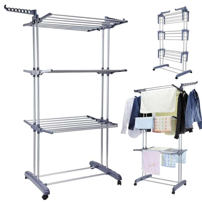 Clothes Rack GrayFour Layers1 Cleaning Cloth
