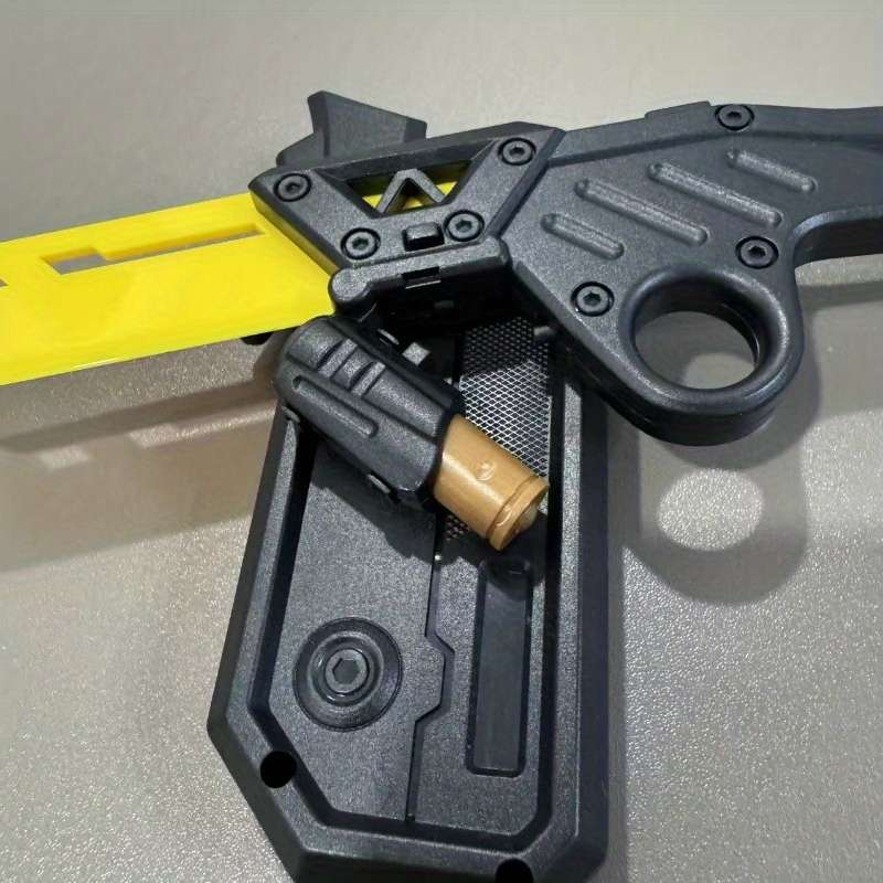 Toy Gun Color Black And Yellow 2 Shells  10 Bullets