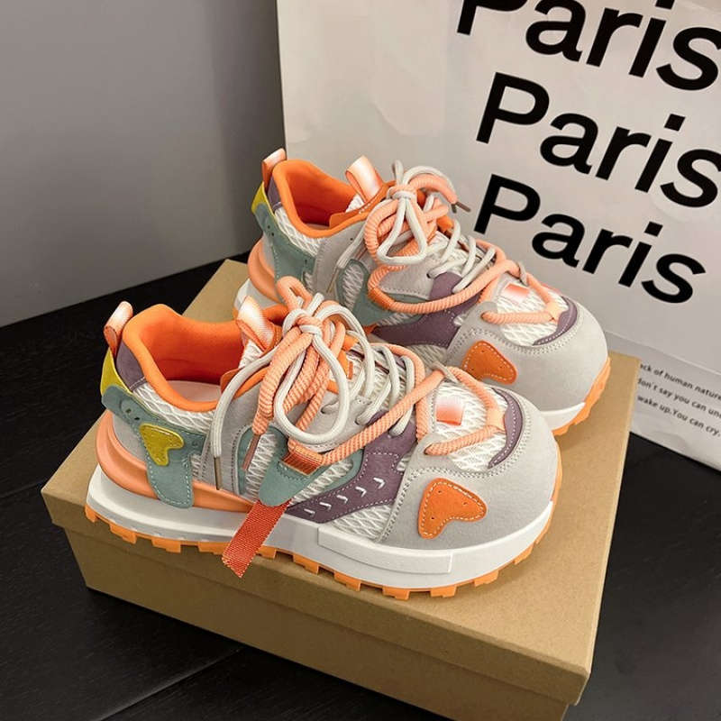 Women S Sneakers Color Tangerine Sizeuk 4