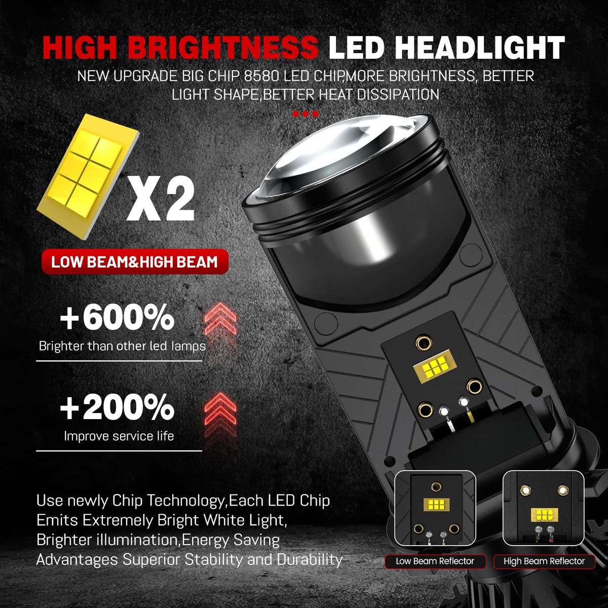 Car Lights Model 2Pcs H4