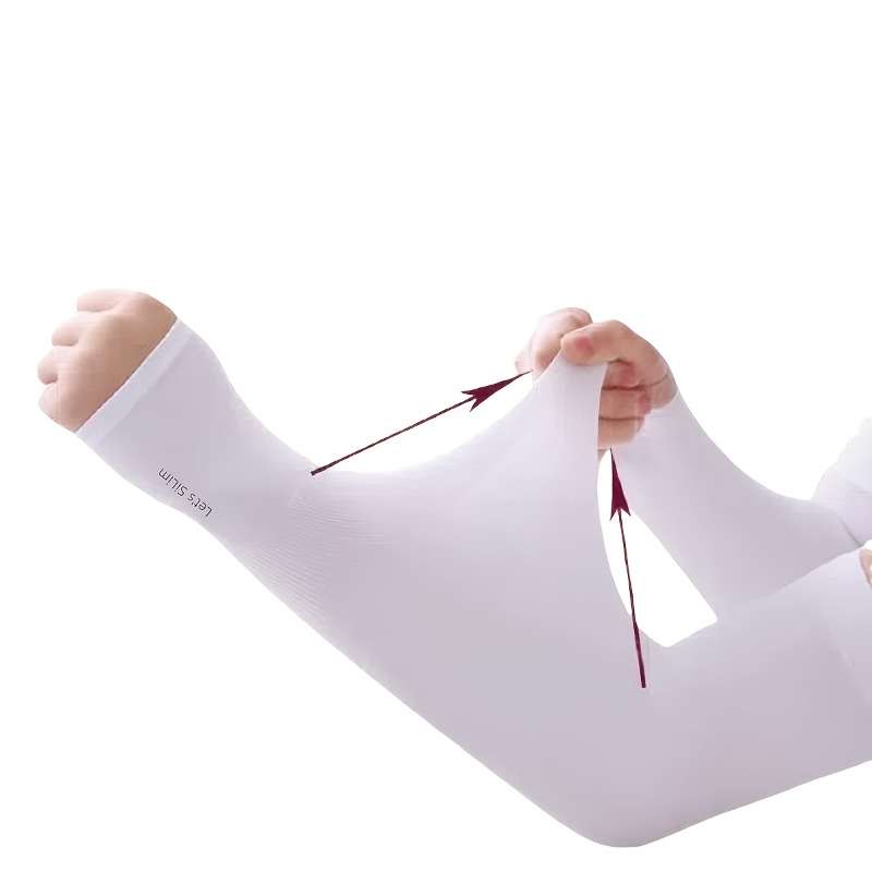 Sunscreen Sleeves Color 2 Pairs White