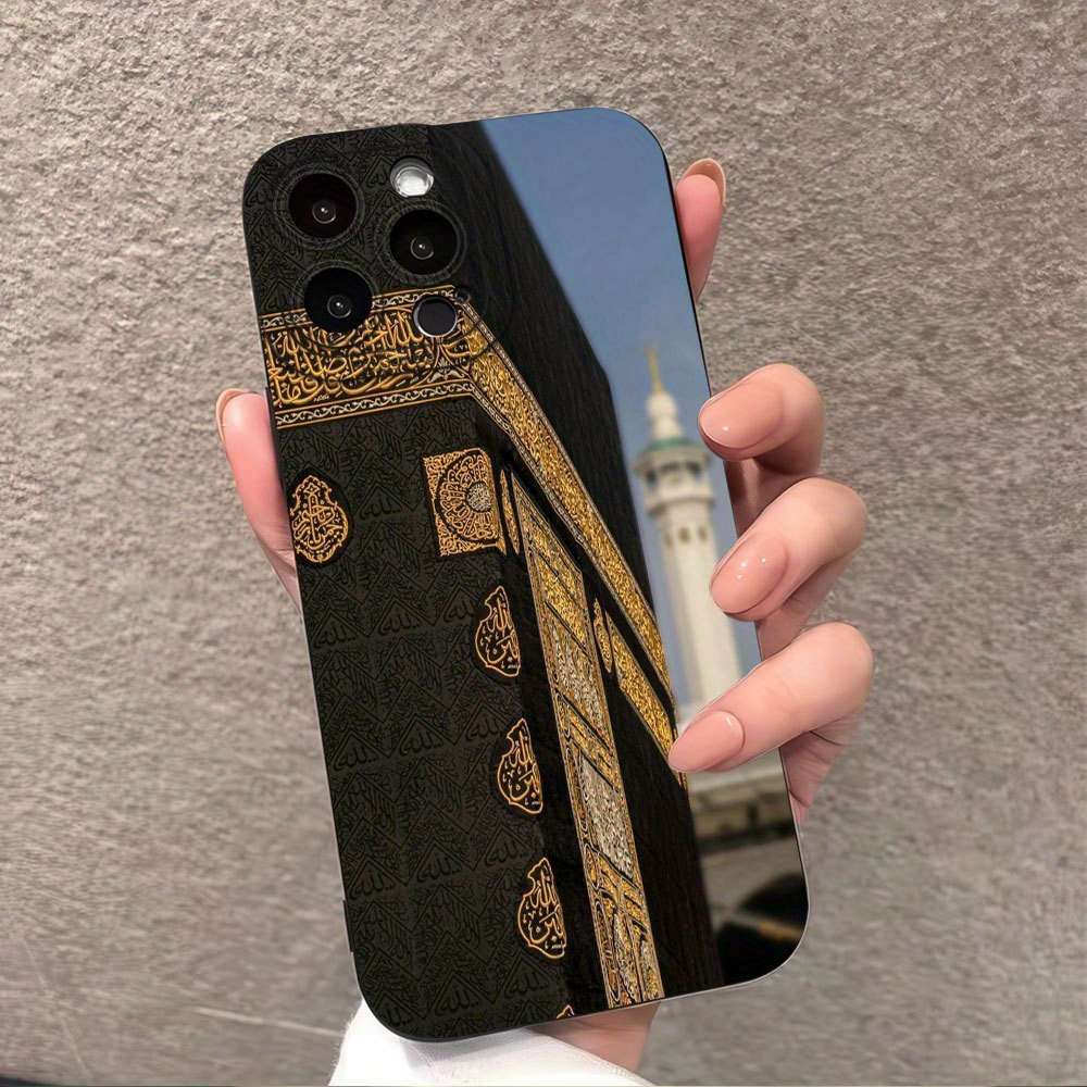 1Pc Black For iPhone 7 Plus 8 Plus Mecca Holy City Wall Phone Case