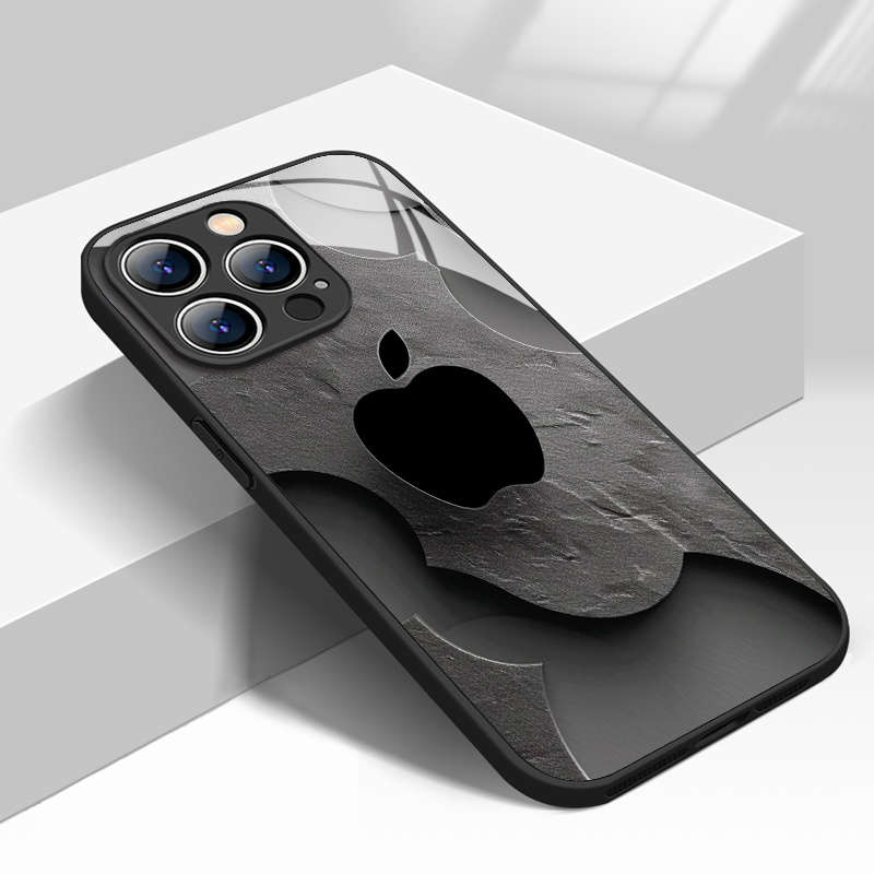 1Pc Mixed Color  For iPhone 16 Black Apple Design Phone Case