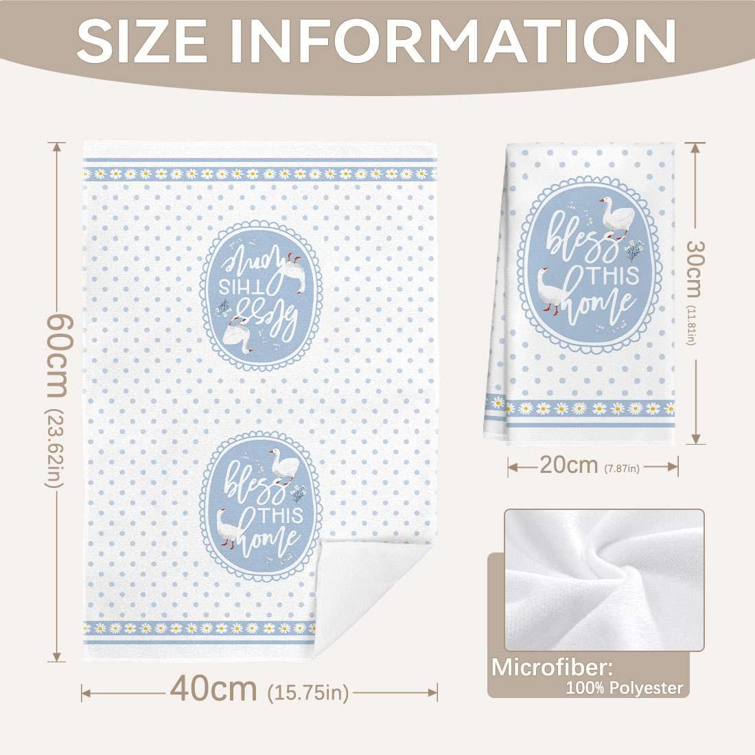Rag Size 2Pcs 40*60Cm