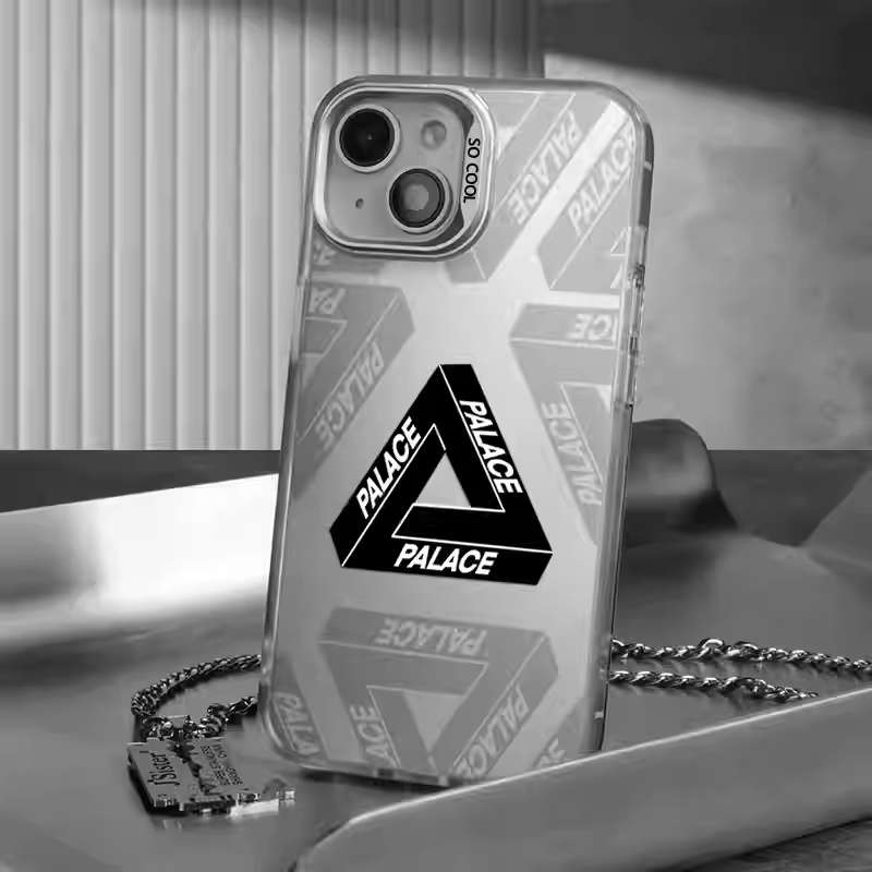 1Pc White For iPhone 7 Plus 8 Plus Black Frame Pattern Phone Case