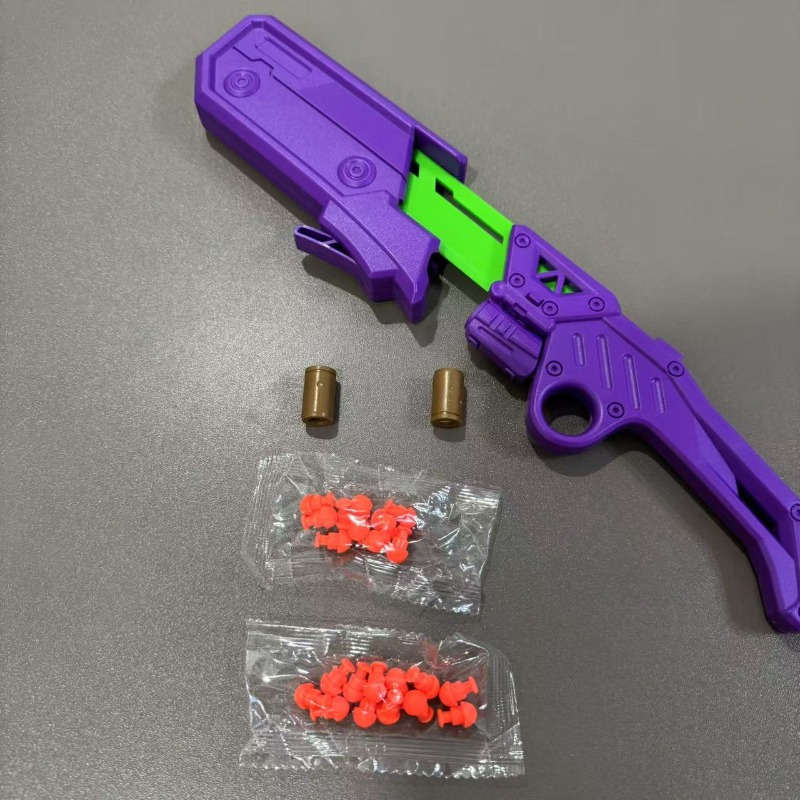 Toy Gun Color Black And Yellow 2 Shells  10 Bullets