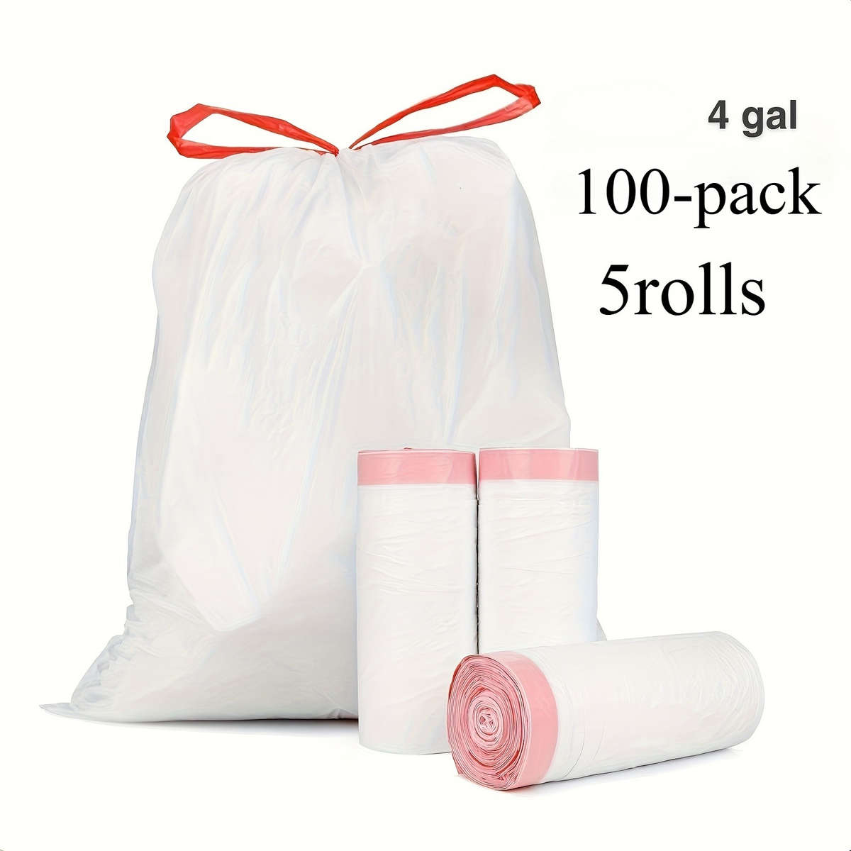 Trash Bag4Gallon 100Count 5 Rolls