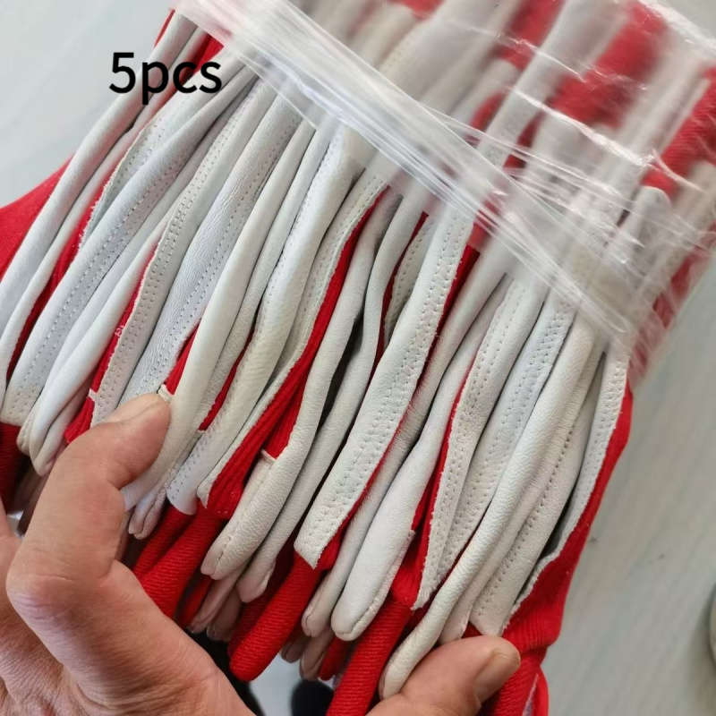 Work Gloves Color Red Quantity5 Pairs