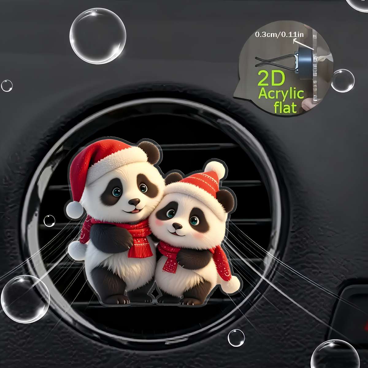 Car Interior Decor Style Couple Panda 2 Piece Set