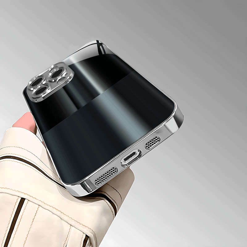 1Pc Silvery For iPhone 12 Mini Business Reflective Phone Case