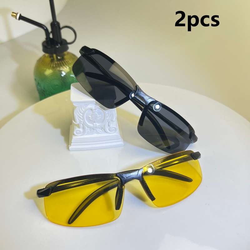 Cycling Glasses Color 2 Pack  Yellow  Black 2Pcs