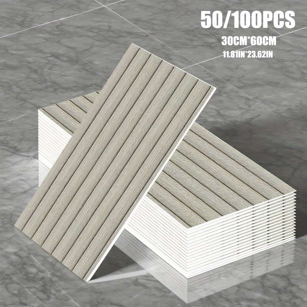 100PCS Durable Self Adhesive Self Adhesive Wood Grain Pattern Wall Stickers