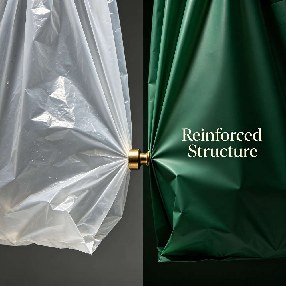 Trash Bag5 Rolls100 Sheets Green